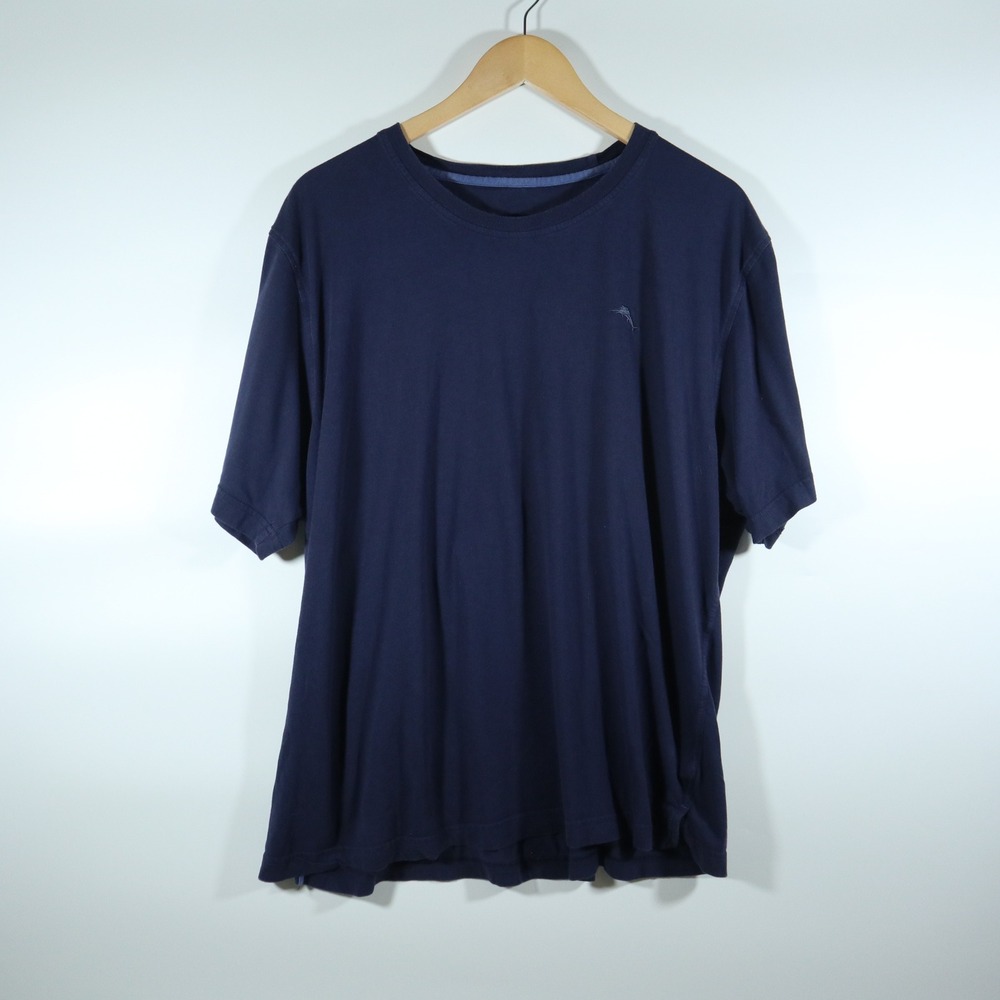 Tommy Bahama T-Shirt XL Coastal Modern Navy Blue Embroidered Marlin Tee